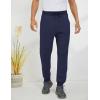 imageGihuo Mens Winter Fleece Pants Sherpa Lined Sweatpants Active Running Jogger Pants1 Royalblue Ribbed Cuff