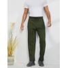 imageGihuo Mens Winter Fleece Pants Sherpa Lined Sweatpants Active Running Jogger Pants2 Armygreen Straight Cuff
