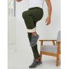 imageGihuo Mens Winter Fleece Pants Sherpa Lined Sweatpants Active Running Jogger Pants2 Armygreen Straight Cuff