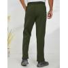 imageGihuo Mens Winter Fleece Pants Sherpa Lined Sweatpants Active Running Jogger Pants2 Armygreen Straight Cuff