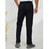 imageGihuo Mens Winter Fleece Pants Sherpa Lined Sweatpants Active Running Jogger Pants2 Black Straight Cuff