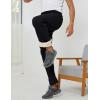 imageGihuo Mens Winter Fleece Pants Sherpa Lined Sweatpants Active Running Jogger Pants2 Black Straight Cuff