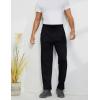 imageGihuo Mens Winter Fleece Pants Sherpa Lined Sweatpants Active Running Jogger Pants2 Black Straight Cuff