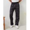 imageGihuo Mens Winter Fleece Pants Sherpa Lined Sweatpants Active Running Jogger Pants2 Blackcamo Straight Cuff