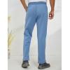 imageGihuo Mens Winter Fleece Pants Sherpa Lined Sweatpants Active Running Jogger Pants2 Blue Straight Cuff