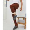 imageGihuo Mens Winter Fleece Pants Sherpa Lined Sweatpants Active Running Jogger Pants2 Brown Straight Cuff
