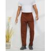 imageGihuo Mens Winter Fleece Pants Sherpa Lined Sweatpants Active Running Jogger Pants2 Brown Straight Cuff