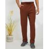imageGihuo Mens Winter Fleece Pants Sherpa Lined Sweatpants Active Running Jogger Pants2 Brown Straight Cuff