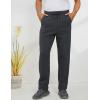 imageGihuo Mens Winter Fleece Pants Sherpa Lined Sweatpants Active Running Jogger Pants2 Dark Grey Straight Cuff