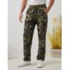 imageGihuo Mens Winter Fleece Pants Sherpa Lined Sweatpants Active Running Jogger Pants2 Greencamo Straight Cuff