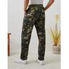 imageGihuo Mens Winter Fleece Pants Sherpa Lined Sweatpants Active Running Jogger Pants2 Greencamo Straight Cuff