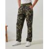 imageGihuo Mens Winter Fleece Pants Sherpa Lined Sweatpants Active Running Jogger Pants2 Greencamo Straight Cuff