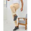 imageGihuo Mens Winter Fleece Pants Sherpa Lined Sweatpants Active Running Jogger Pants2 Khaki Straight Cuff
