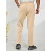 imageGihuo Mens Winter Fleece Pants Sherpa Lined Sweatpants Active Running Jogger Pants2 Khaki Straight Cuff