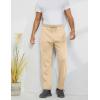 imageGihuo Mens Winter Fleece Pants Sherpa Lined Sweatpants Active Running Jogger Pants2 Khaki Straight Cuff