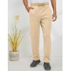 imageGihuo Mens Winter Fleece Pants Sherpa Lined Sweatpants Active Running Jogger Pants2 Khaki Straight Cuff