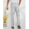 imageGihuo Mens Winter Fleece Pants Sherpa Lined Sweatpants Active Running Jogger Pants2 Light Grey Straight Cuff