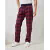 imageGihuo Mens Winter Fleece Pants Sherpa Lined Sweatpants Active Running Jogger Pants2 Redplaid Straight Cuff
