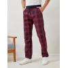 imageGihuo Mens Winter Fleece Pants Sherpa Lined Sweatpants Active Running Jogger Pants2 Redplaid Straight Cuff