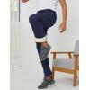 imageGihuo Mens Winter Fleece Pants Sherpa Lined Sweatpants Active Running Jogger Pants2 Royalblue Straight Cuff