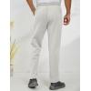 imageGihuo Mens Winter Fleece Pants Sherpa Lined Sweatpants Active Running Jogger Pants2 White Straight Cuff