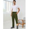 imageGihuo Mens Winter Warm Fleece Pants Sherpa Fleece Lined Jogger Pants Sweatpants01 Armystraight Cuffs