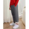 imageGihuo Unisex Boys Girls Winter Warm Sherpa Lined Sweatpants JoggerDarkgrey