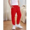 imageGihuo Unisex Boys Girls Winter Warm Sherpa Lined Sweatpants JoggerRed