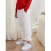imageGihuo Unisex Boys Girls Winter Warm Sherpa Lined Sweatpants JoggerWhite
