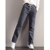 imageGihuo Womens Winter Warm Sherpa Lined Sweatpants Fleece Pants Dark Grey XSmall