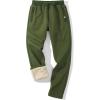 imageGihuo Mens Sherpa Lined Athletic Sweatpants Winter Warm Track Pants02 Armygreenstraight Cuffs