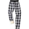 imageGihuo Mens Winter Fleece Pants Sherpa Lined Sweatpants Active Running Jogger Pants2 Plaid Straight Cuff