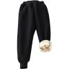 imageGihuo Unisex Boys Girls Winter Warm Sherpa Lined Sweatpants JoggerBlack
