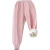 imageGihuo Unisex Boys Girls Winter Warm Sherpa Lined Sweatpants JoggerPink