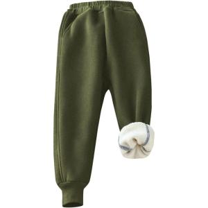 imageGihuo Unisex Boys Girls Winter Warm Sherpa Lined Sweatpants JoggerArmy