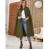 imageGihuo Cape Poncho Womens Hooded Maxi Cloak Coat Winter Warm Long Cloak Cosplay Costumes OuterwearArmy Green