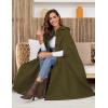 imageGihuo Cape Poncho Womens Hooded Maxi Cloak Coat Winter Warm Long Cloak Cosplay Costumes OuterwearArmy Green