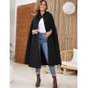 imageGihuo Cape Poncho Womens Hooded Maxi Cloak Coat Winter Warm Long Cloak Cosplay Costumes OuterwearBlack