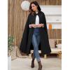 imageGihuo Cape Poncho Womens Hooded Maxi Cloak Coat Winter Warm Long Cloak Cosplay Costumes OuterwearBlack