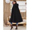 imageGihuo Cape Poncho Womens Hooded Maxi Cloak Coat Winter Warm Long Cloak Cosplay Costumes OuterwearBlack