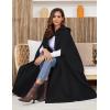 imageGihuo Cape Poncho Womens Hooded Maxi Cloak Coat Winter Warm Long Cloak Cosplay Costumes OuterwearBlack