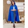 imageGihuo Cape Poncho Womens Hooded Maxi Cloak Coat Winter Warm Long Cloak Cosplay Costumes OuterwearBlue