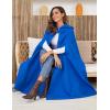 imageGihuo Cape Poncho Womens Hooded Maxi Cloak Coat Winter Warm Long Cloak Cosplay Costumes OuterwearBlue