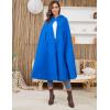 imageGihuo Cape Poncho Womens Hooded Maxi Cloak Coat Winter Warm Long Cloak Cosplay Costumes OuterwearBlue
