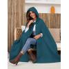 imageGihuo Cape Poncho Womens Hooded Maxi Cloak Coat Winter Warm Long Cloak Cosplay Costumes OuterwearDarkblue