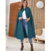 imageGihuo Cape Poncho Womens Hooded Maxi Cloak Coat Winter Warm Long Cloak Cosplay Costumes OuterwearDarkblue