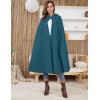 imageGihuo Cape Poncho Womens Hooded Maxi Cloak Coat Winter Warm Long Cloak Cosplay Costumes OuterwearDarkblue