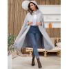 imageGihuo Cape Poncho Womens Hooded Maxi Cloak Coat Winter Warm Long Cloak Cosplay Costumes OuterwearGrey