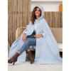 imageGihuo Cape Poncho Womens Hooded Maxi Cloak Coat Winter Warm Long Cloak Cosplay Costumes OuterwearLightblue
