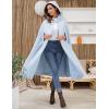 imageGihuo Cape Poncho Womens Hooded Maxi Cloak Coat Winter Warm Long Cloak Cosplay Costumes OuterwearLightblue